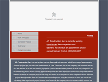 Tablet Screenshot of apconstructioninc.com